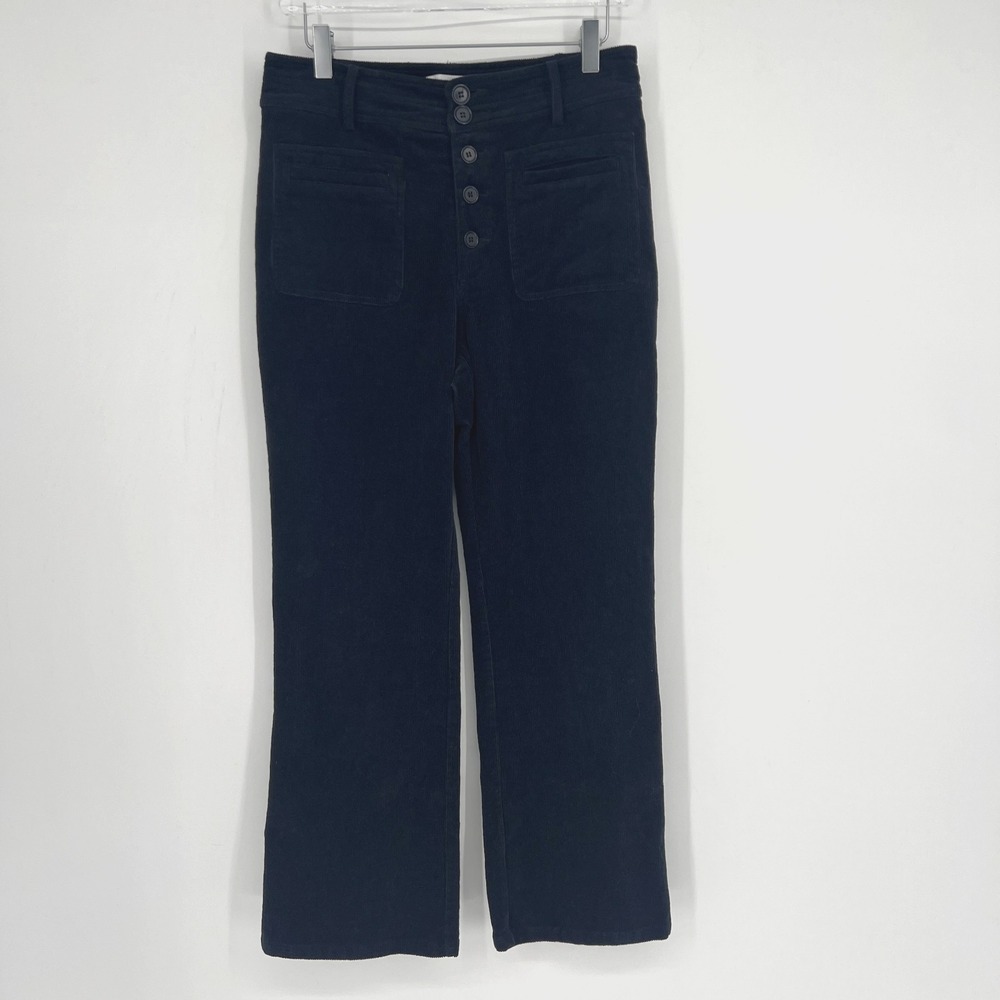 Apiece Apart Corudroy Pants Womens 4 Navy Blue‎ Boho Wide Leg High Rise